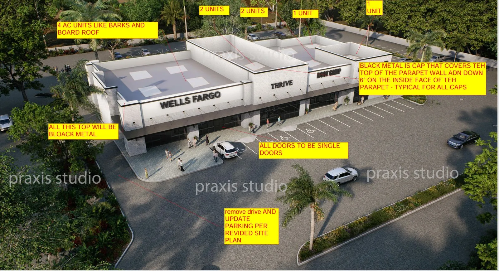 Early aerial review with client markups