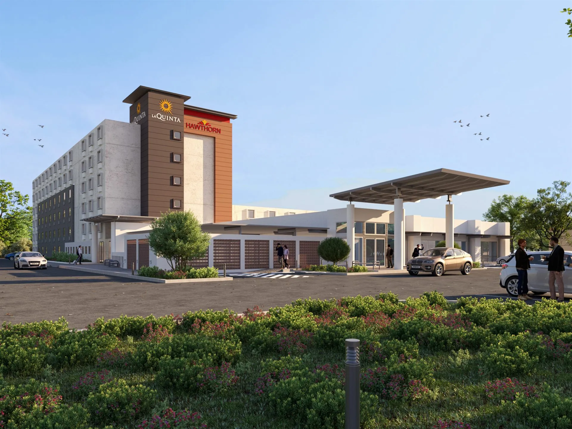 Dual-Brand Hotel — Four Spaces in Eight Days — hospitality architectural visualization case study