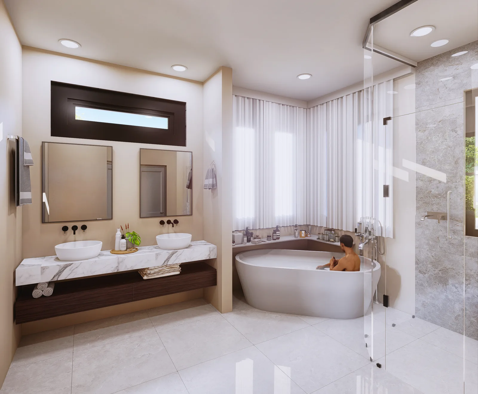 The primary bathroom, final issue