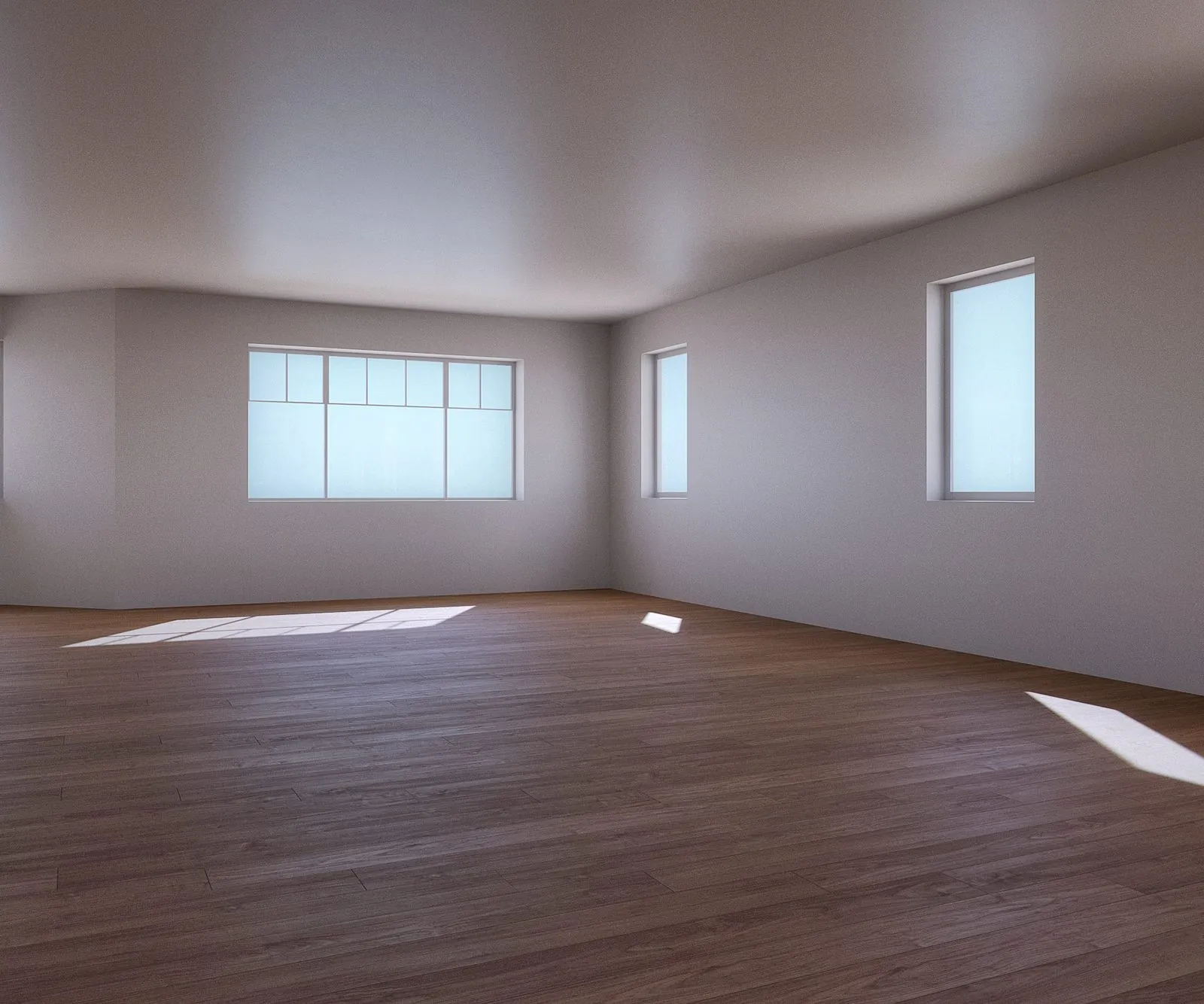 The same bare room, the second window type seen from inside