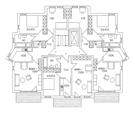 The client's typical floor plan, as received