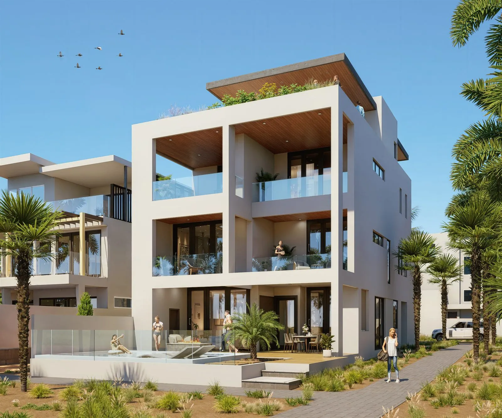 First draft of the mirrored design on the second lot