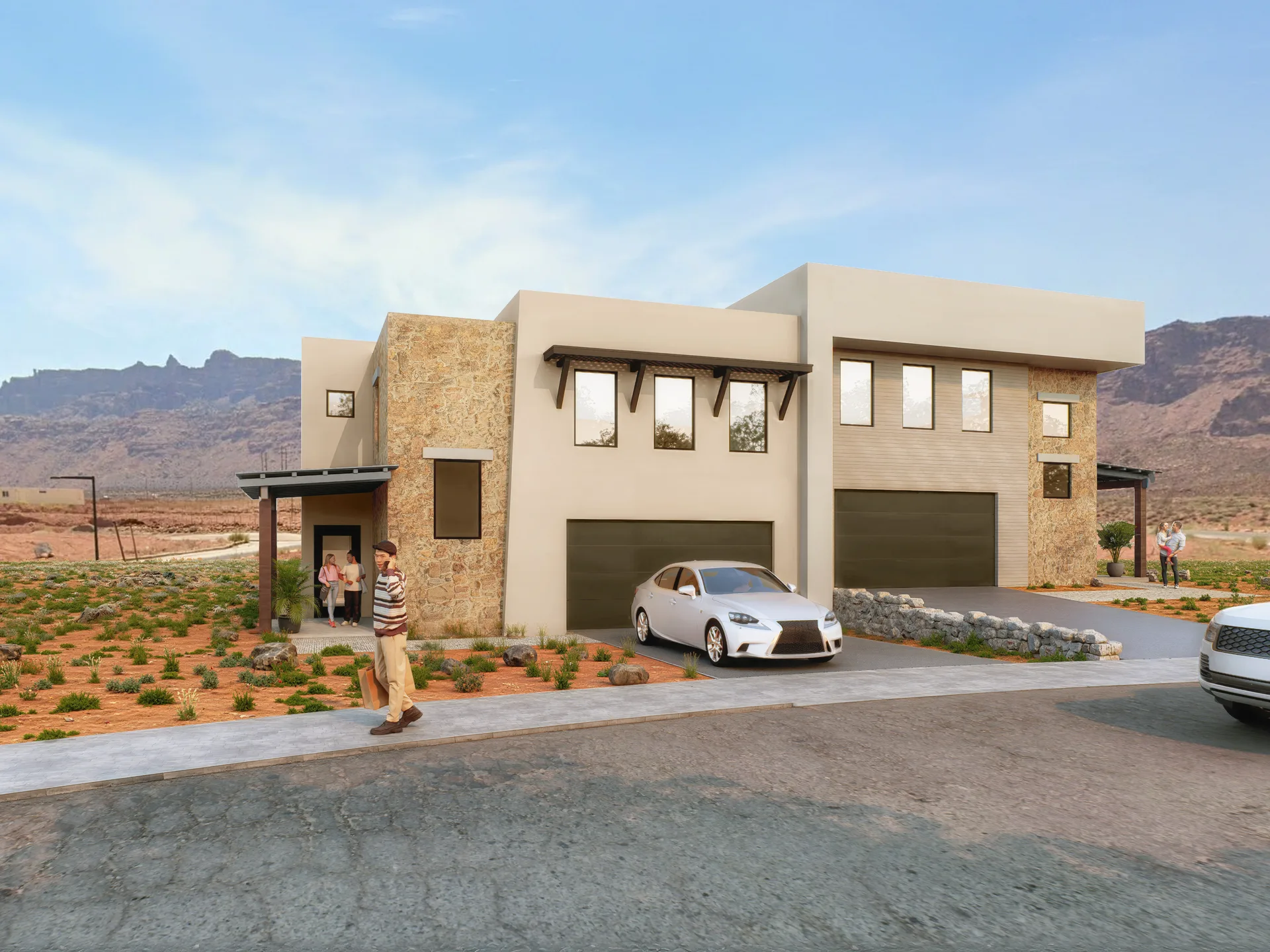 One Twin Home, Many Buildings — residential developer architectural visualization case study