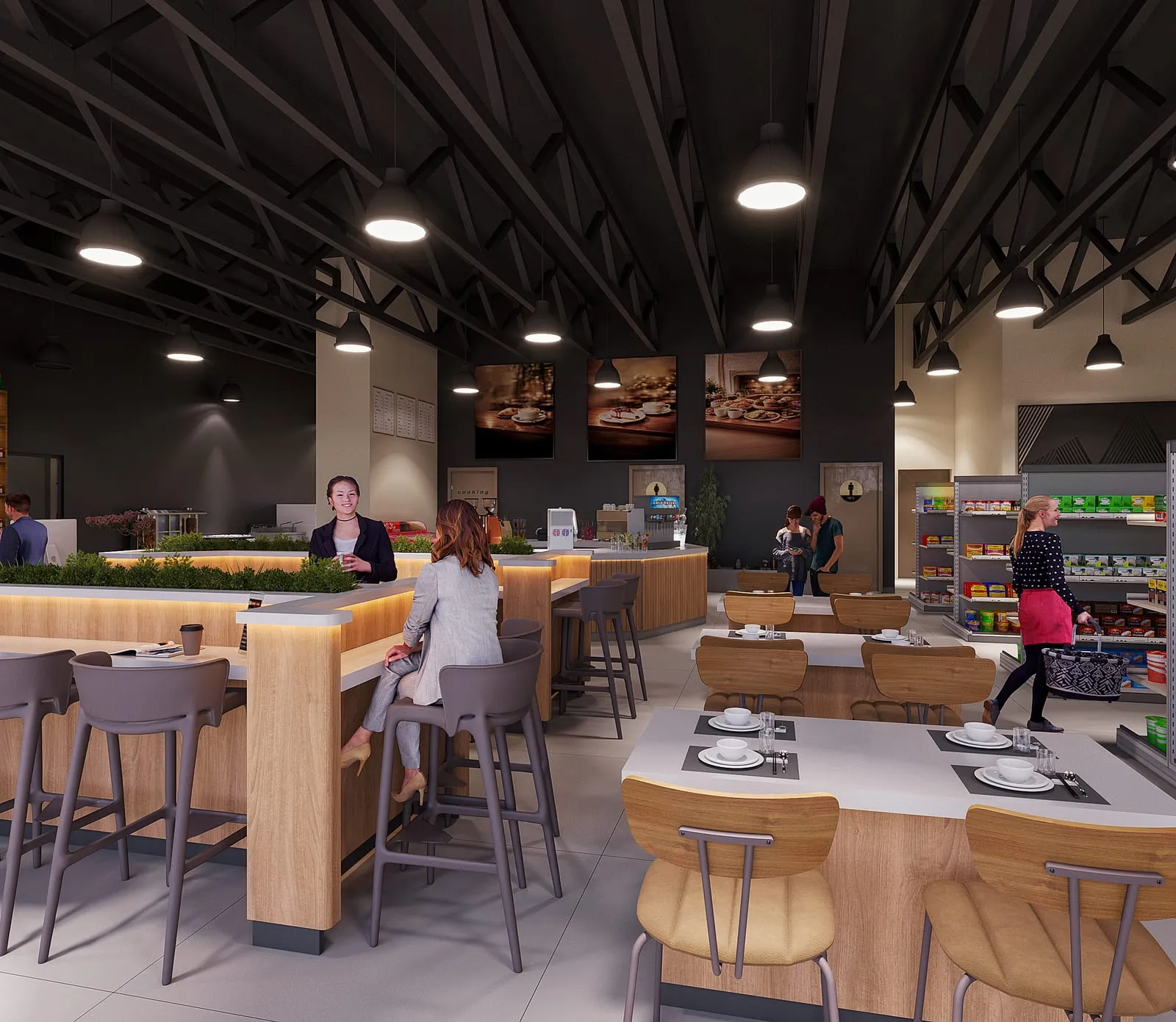 Fuel Station with Convenience Store, commercial development rendering — view 1 of 4