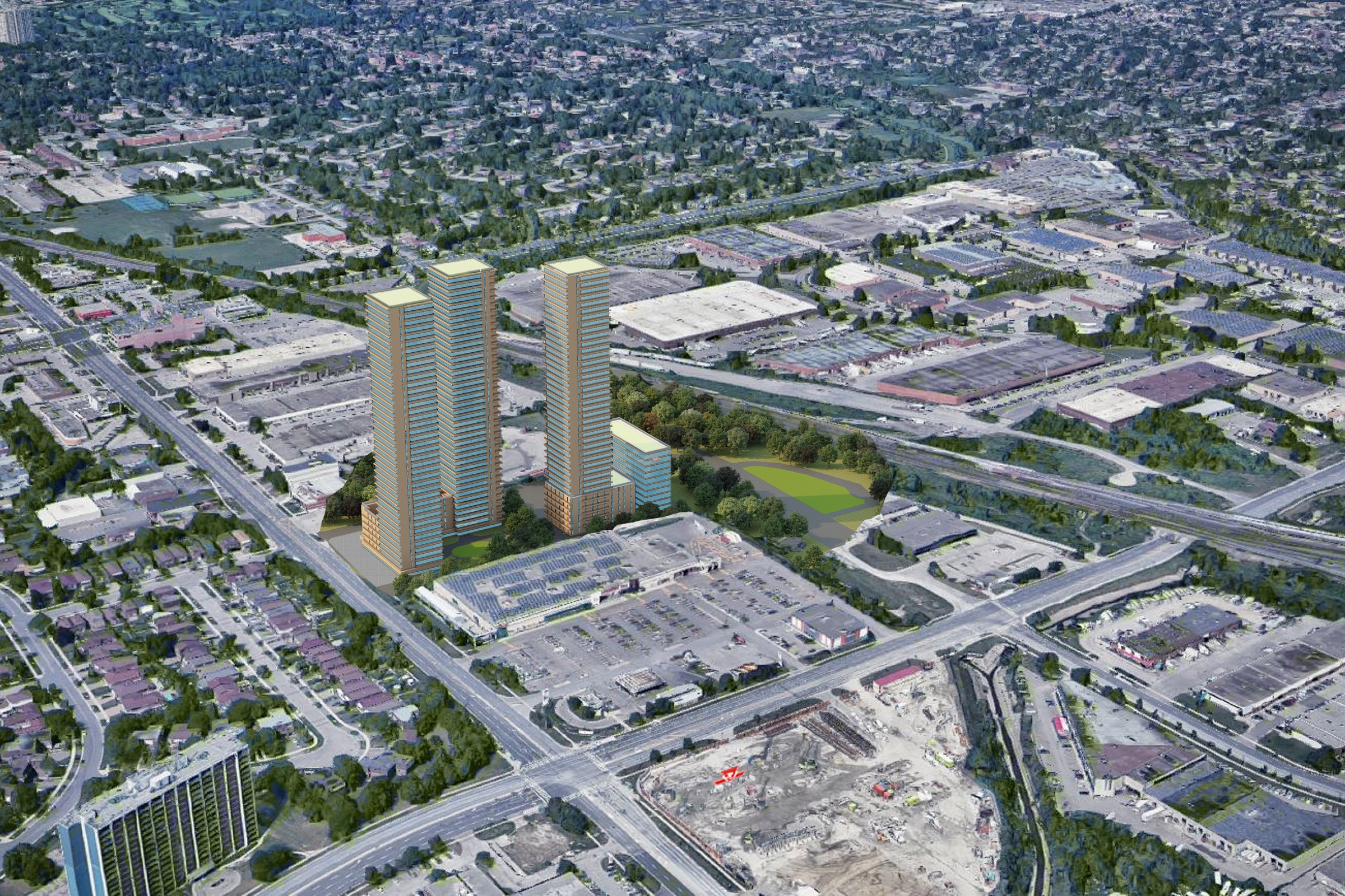 Twin Highrise Towers