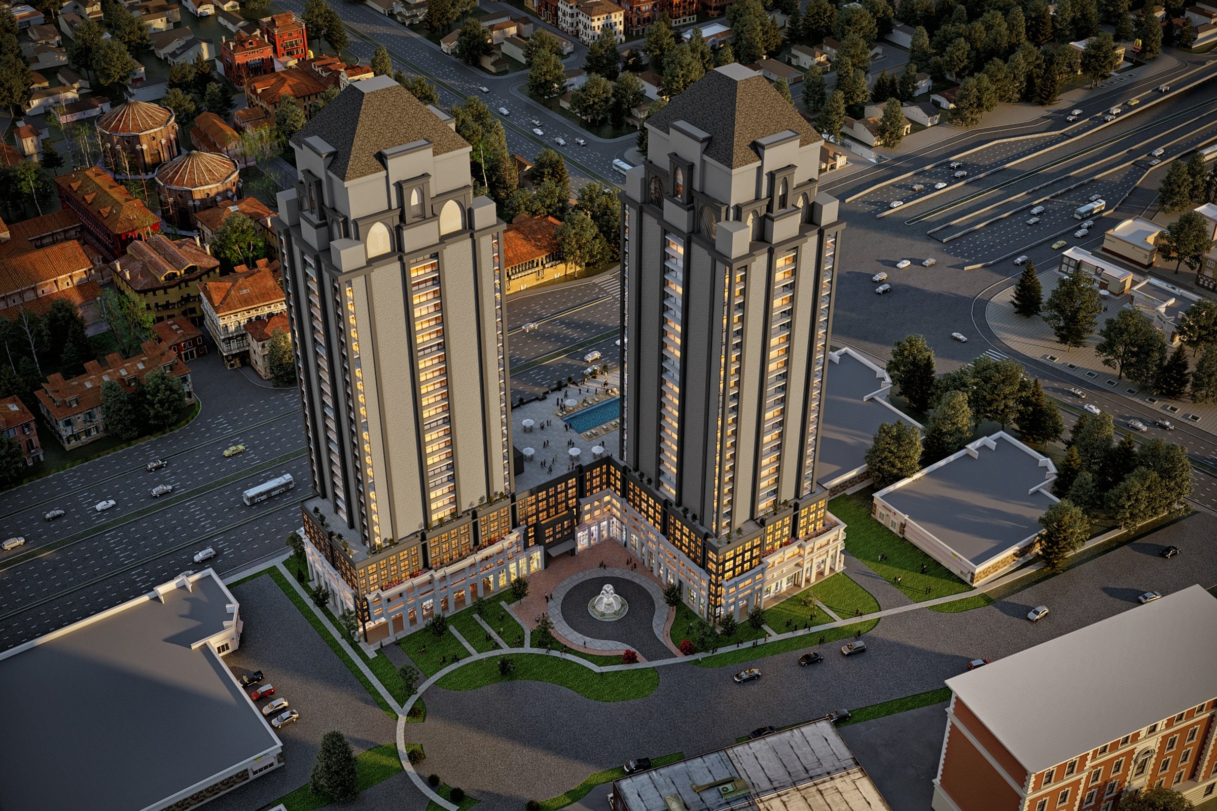 Frini Towers — commercial exterior visualization