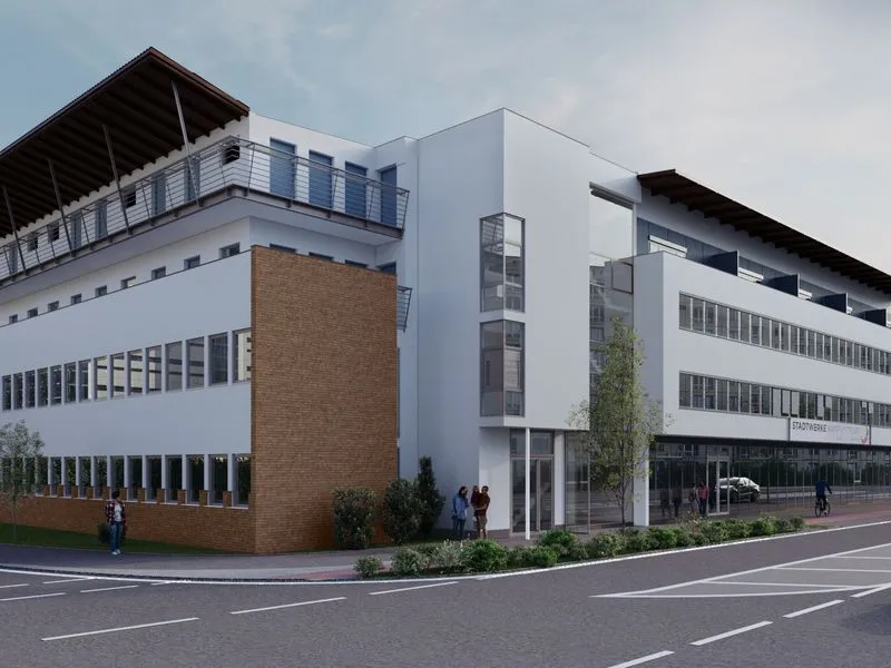Kamp Lintfort Stadtwerke Office — commercial 3D rendering