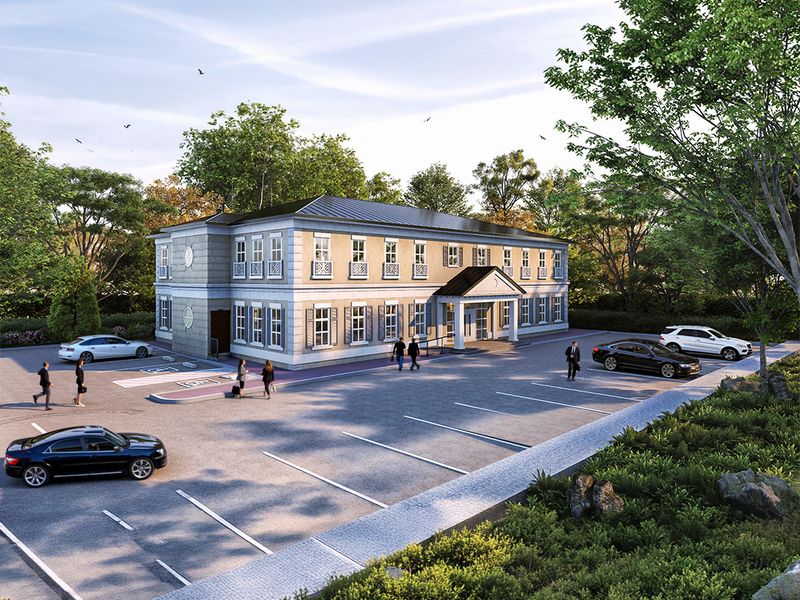 Traditional Stone Office Building