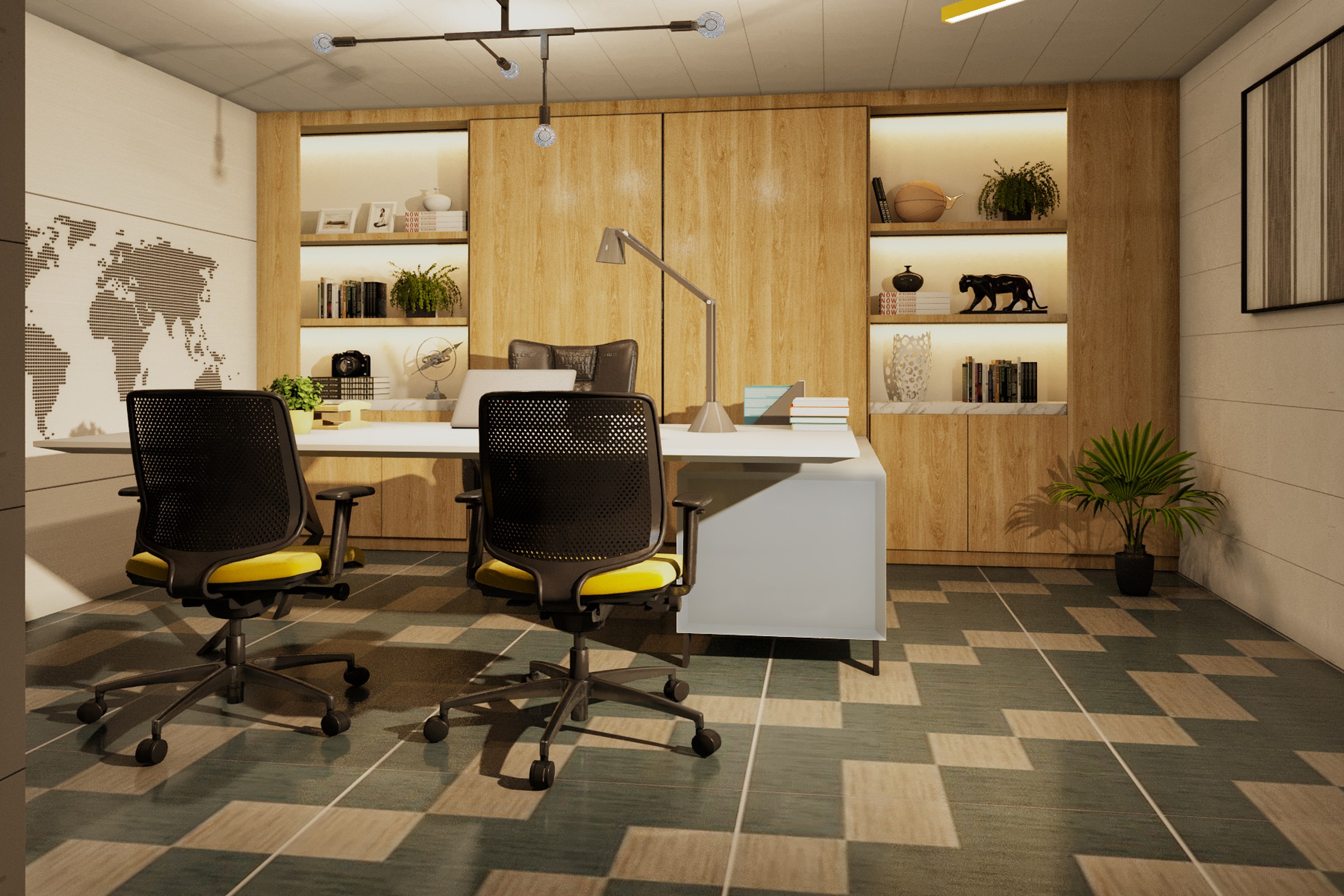 Executive Warm Wood Office