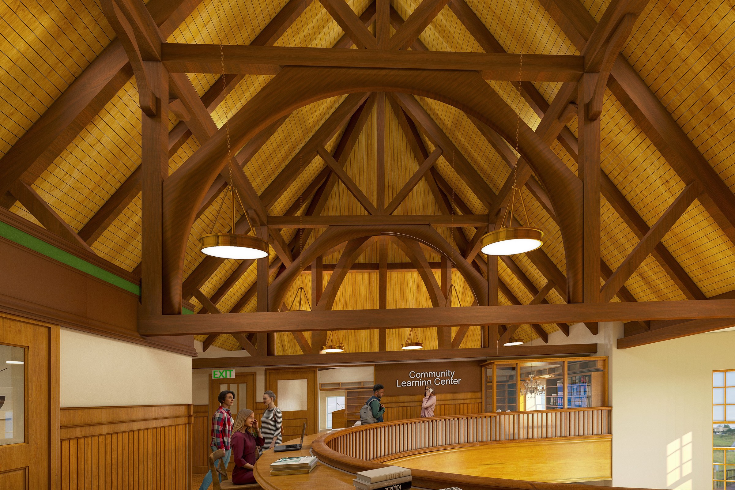 Timber frame learning center