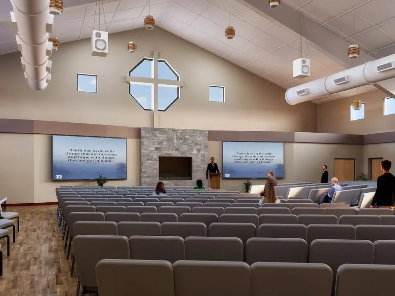 53 Church Sanctuary — hospitality 3D rendering