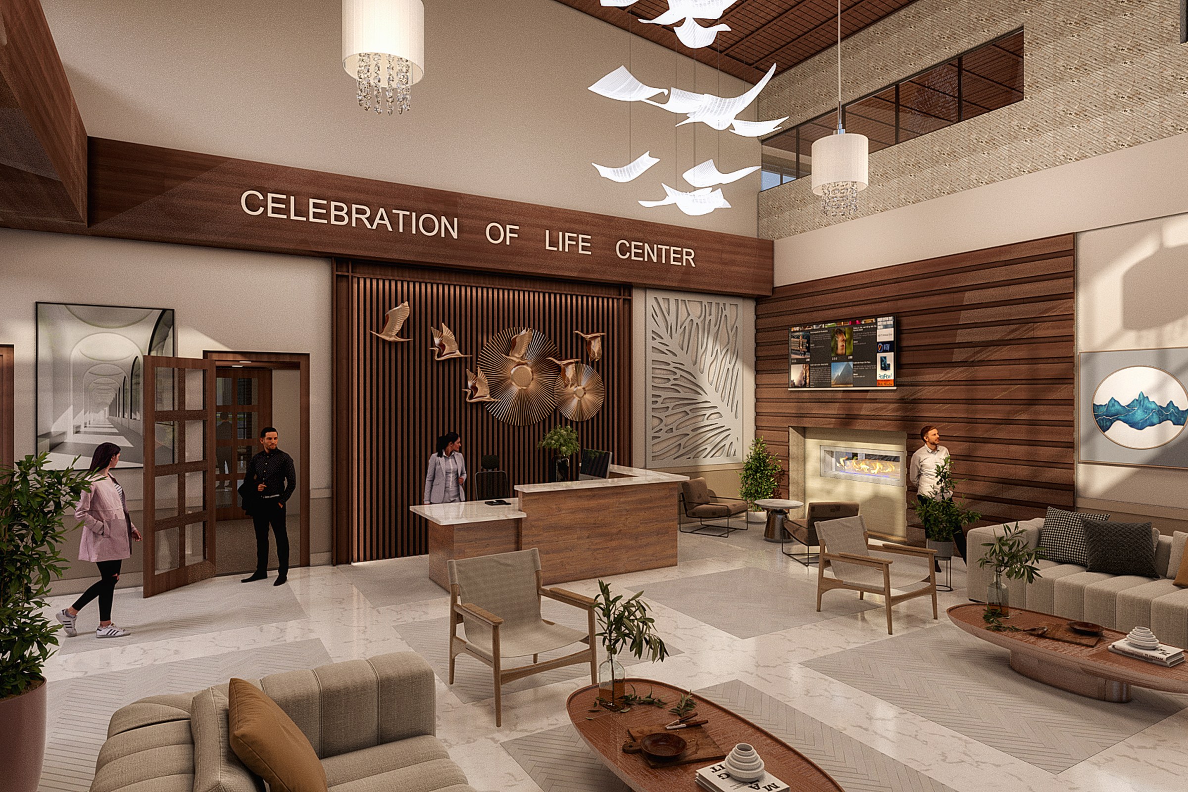 Celebration of life center interior