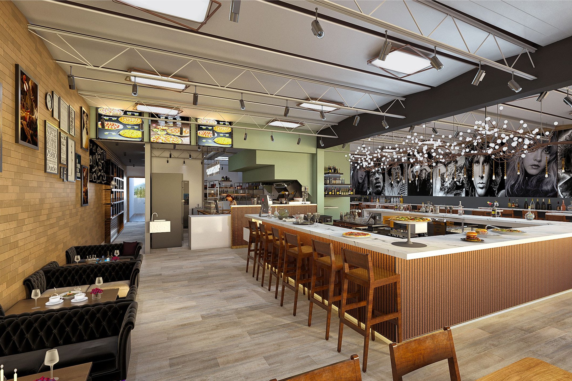 Eclectic Restaurant Interior