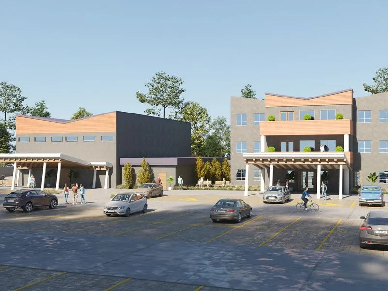 Project Cam Community Complex — institutional 3D rendering