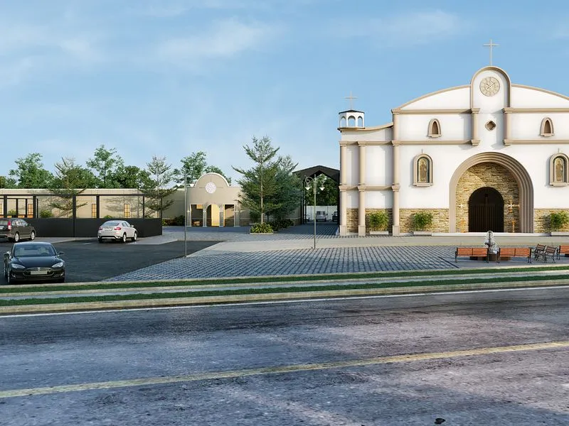 Project David Parish Hall — institutional 3D rendering