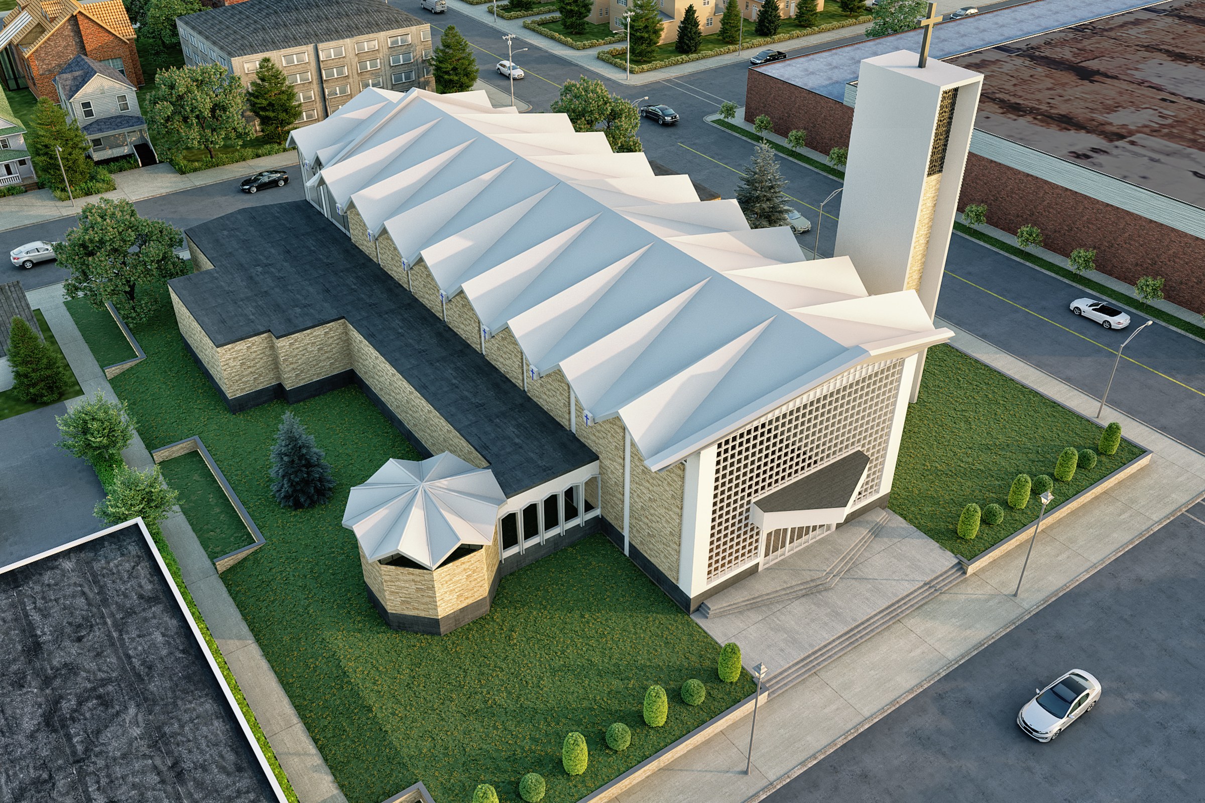 Project Folded Roof Church