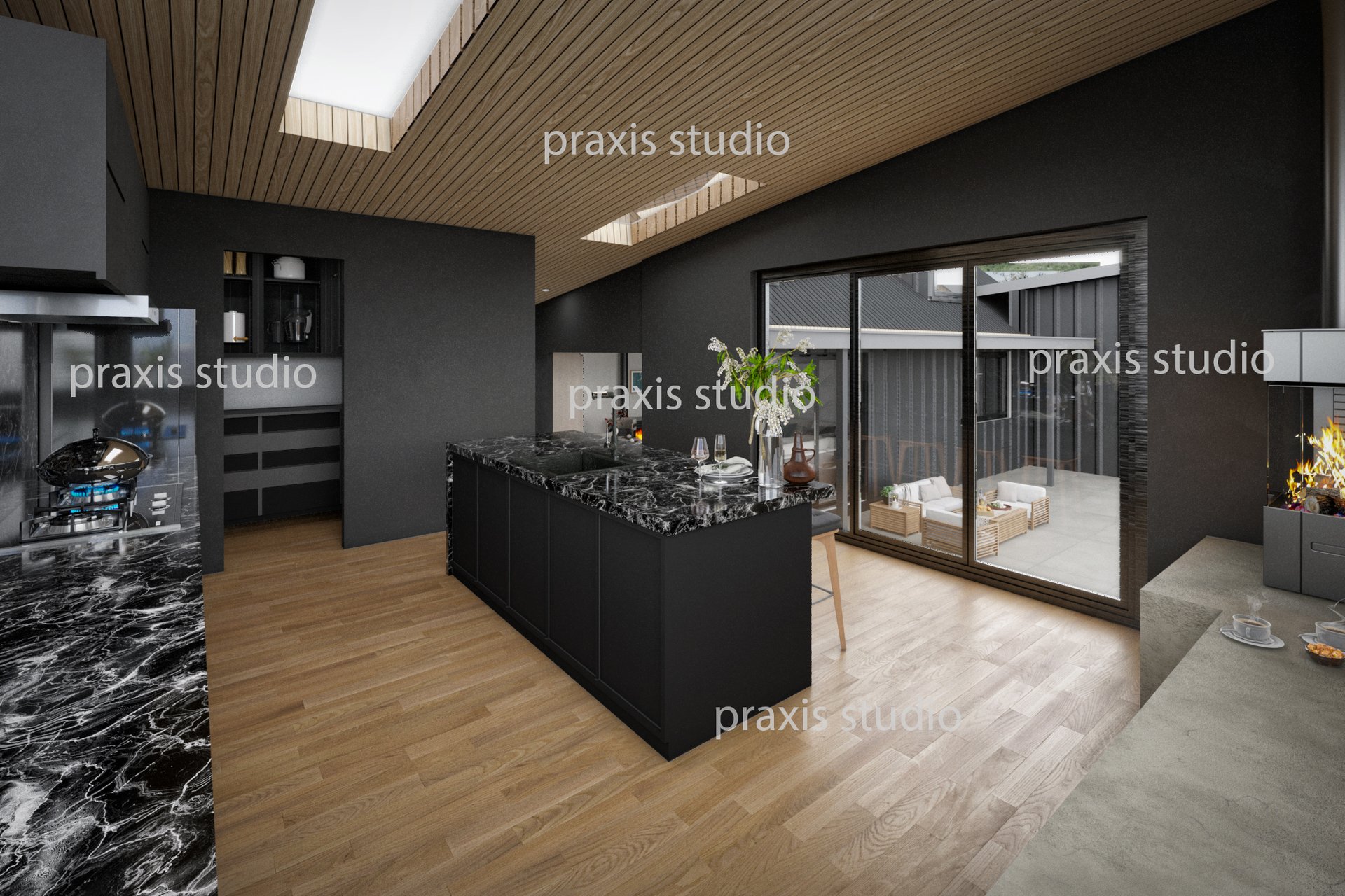 115 Dark Modern Kitchen — image 1
