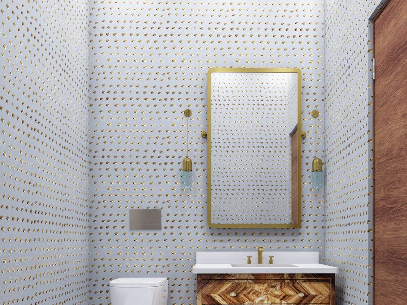 Gold Dot Powder Room