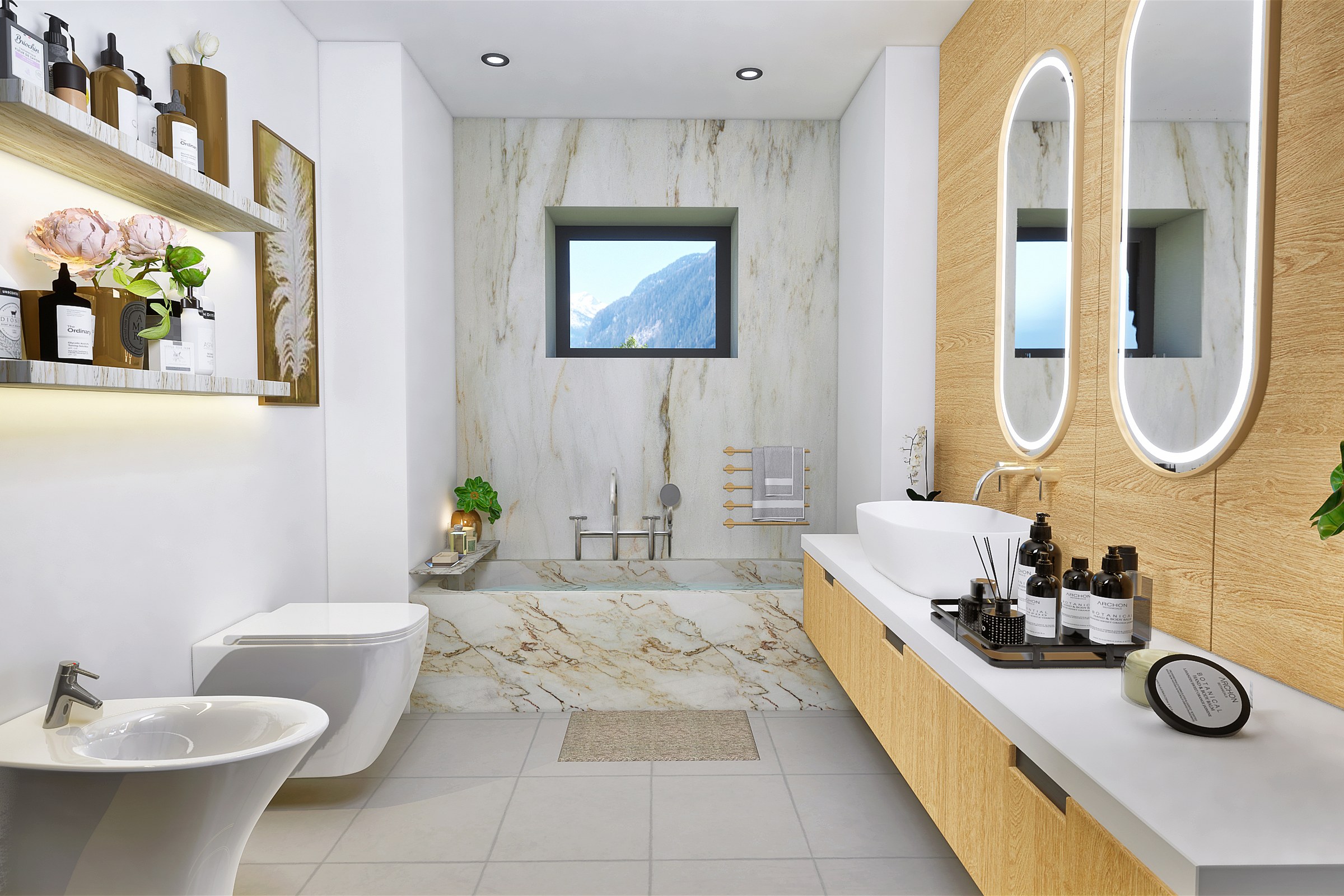 Golden Marble Bathroom