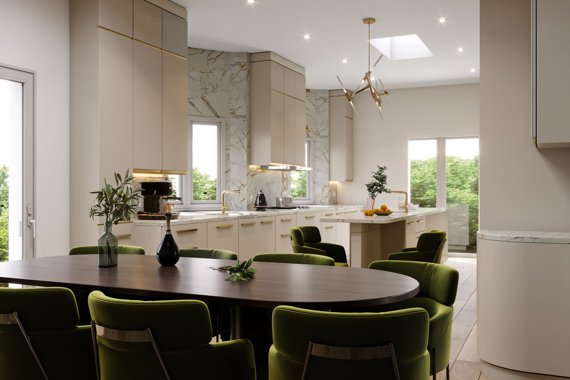 Luxury Cream Gold Kitchen — image 1