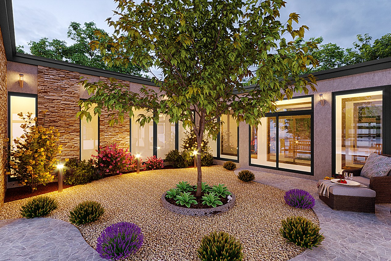 Modern Courtyard Garden