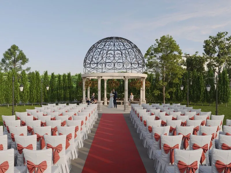 Wedding Gazebo Venue — landscape 3D rendering