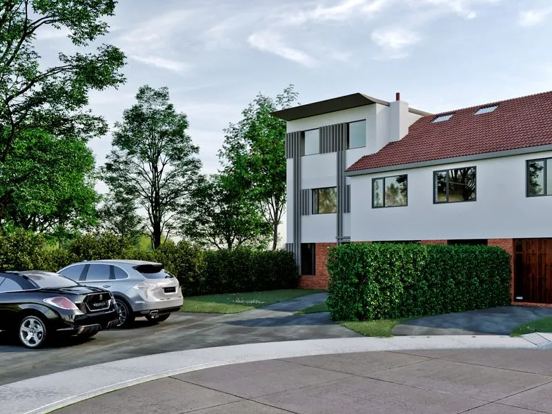 Barclay Court Exterior — residential 3D rendering