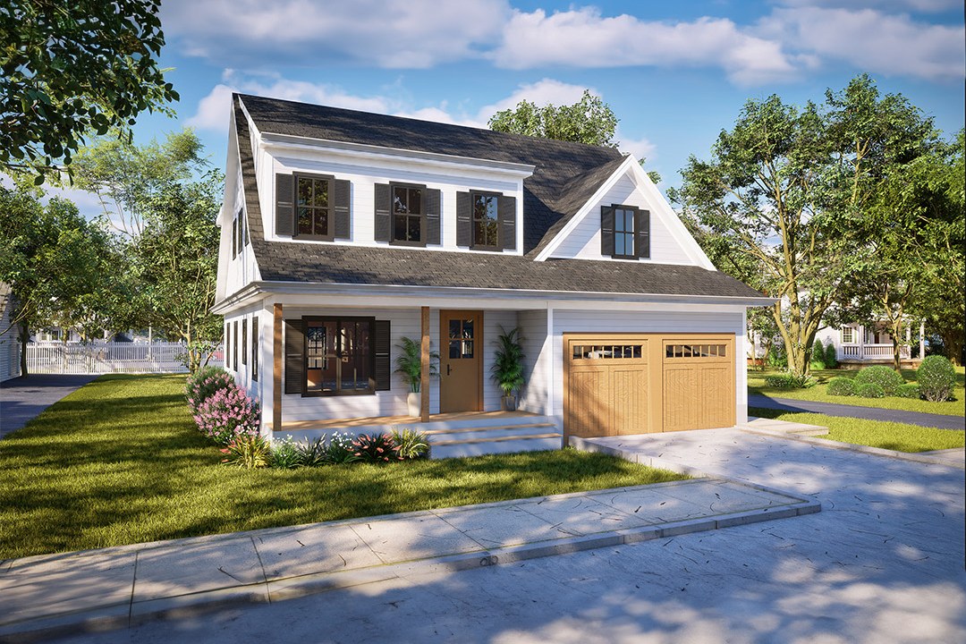 Compact White Farmhouse