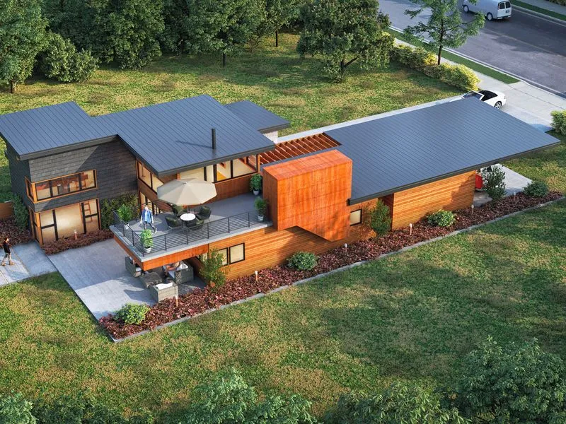 Contemporary Organic Home — residential 3D rendering