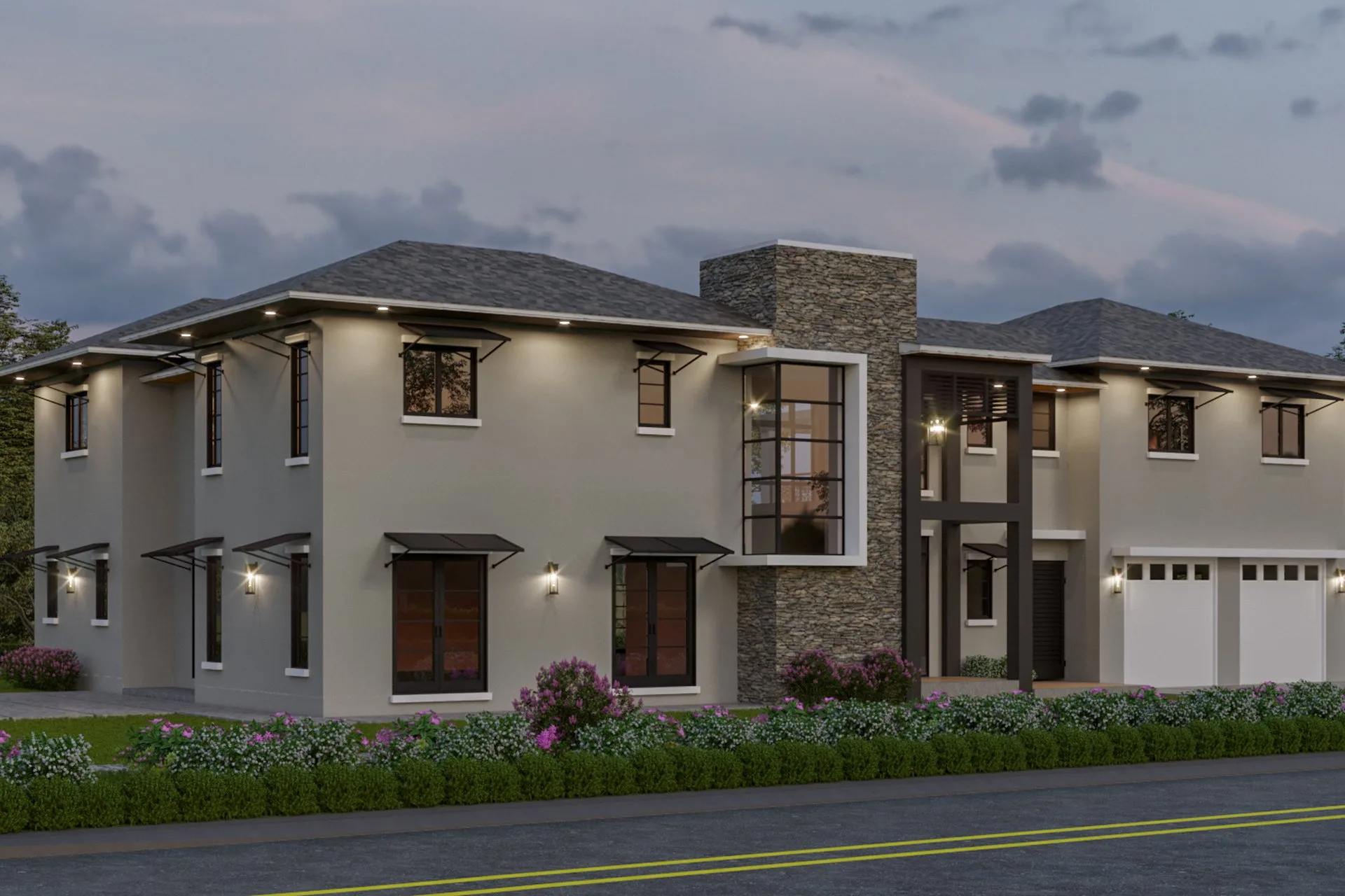 Contemporary Stucco Residence — image 1