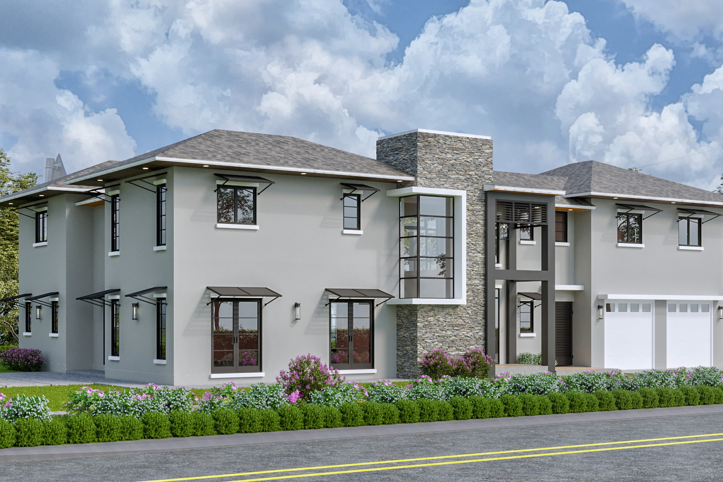 Contemporary Stucco Residence