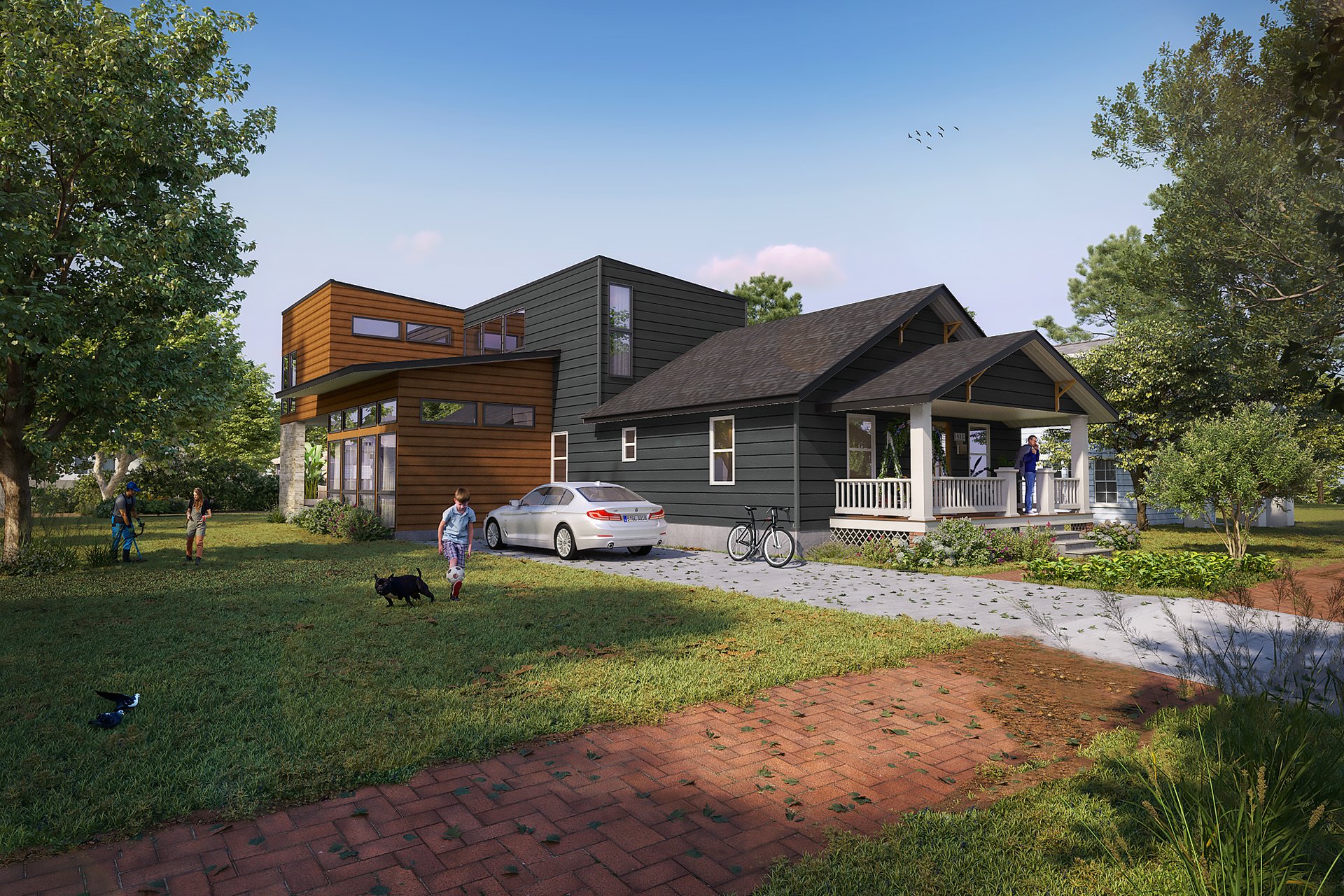 Contemporary Wood Orange House — image 1