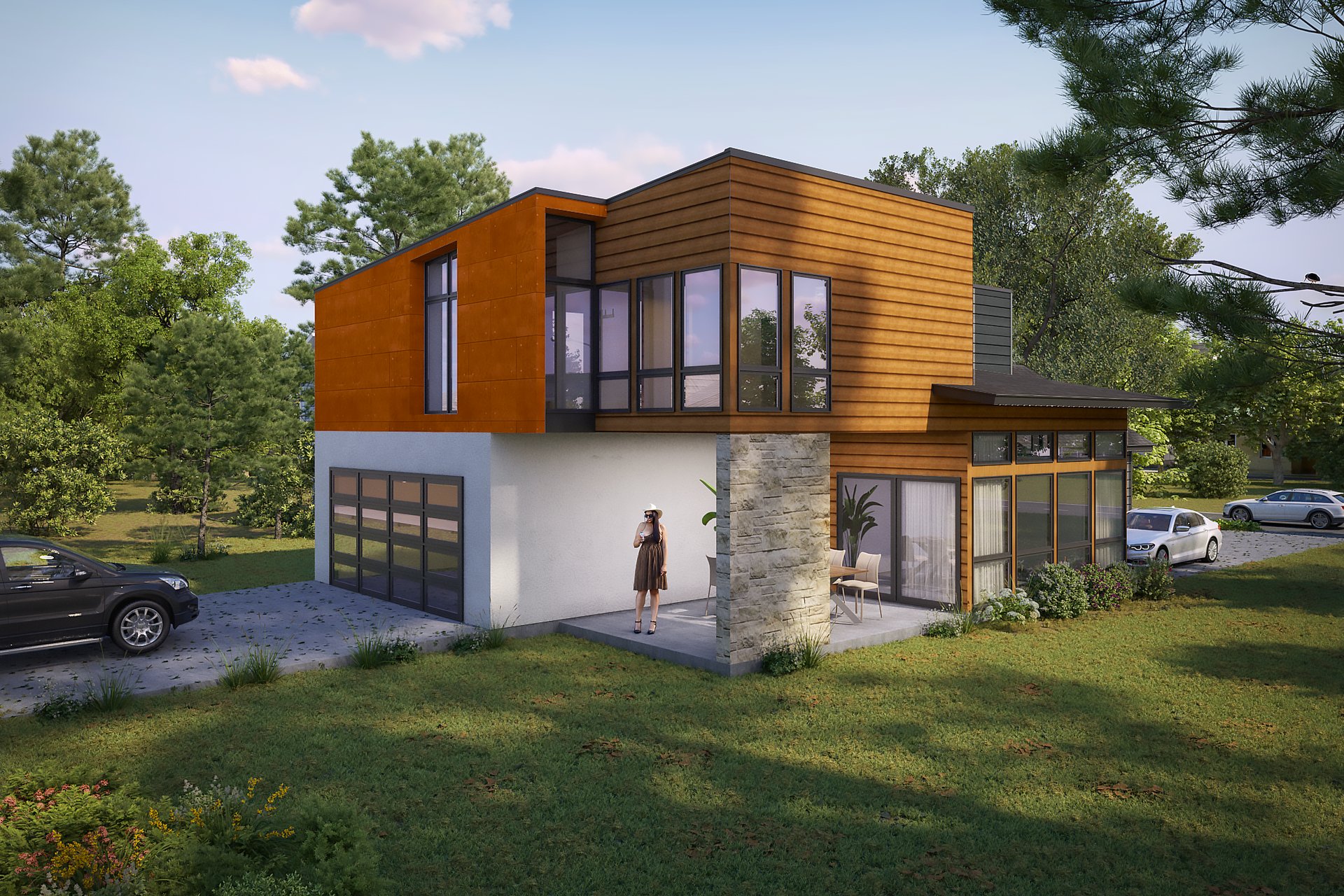 Contemporary Wood Orange House — image 2