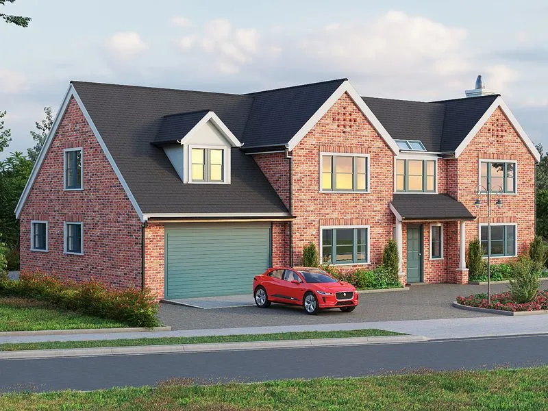 English Brick Estate — residential 3D rendering