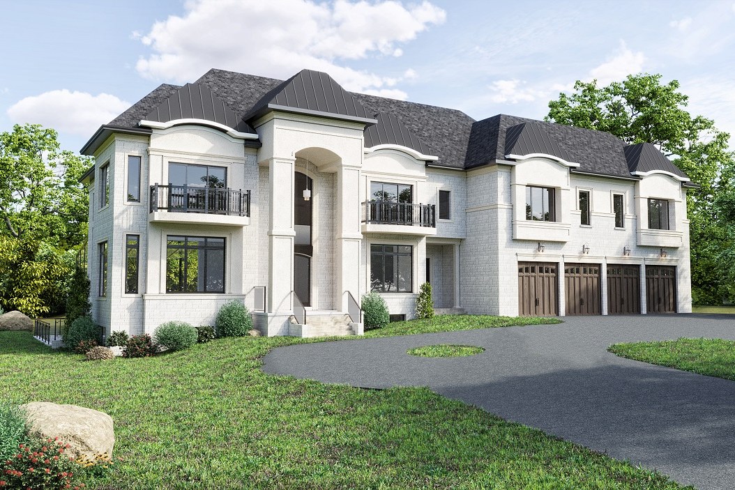 French Chateau Stone Mansion