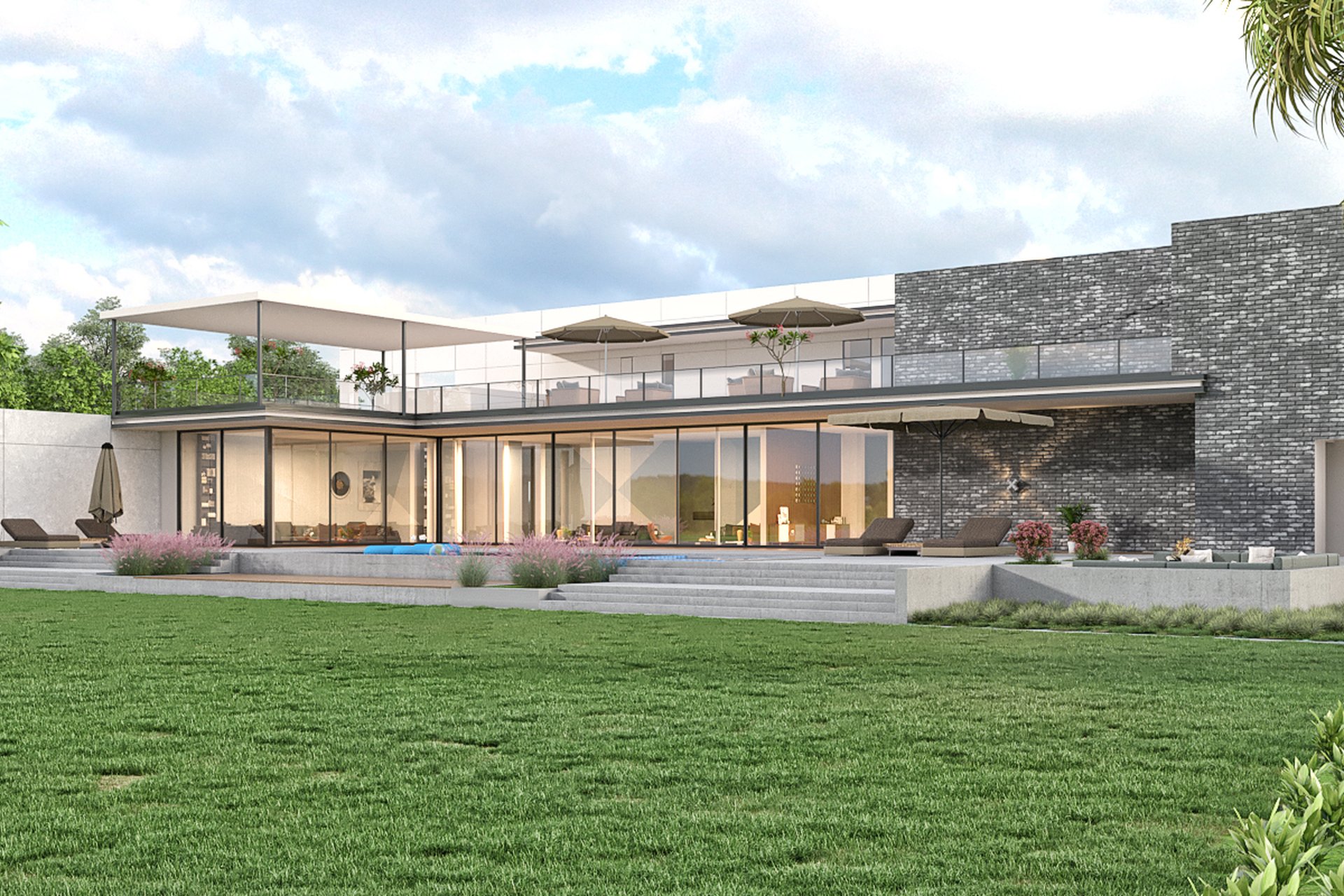 Modern Barn Cabin Glass Wall — image 1