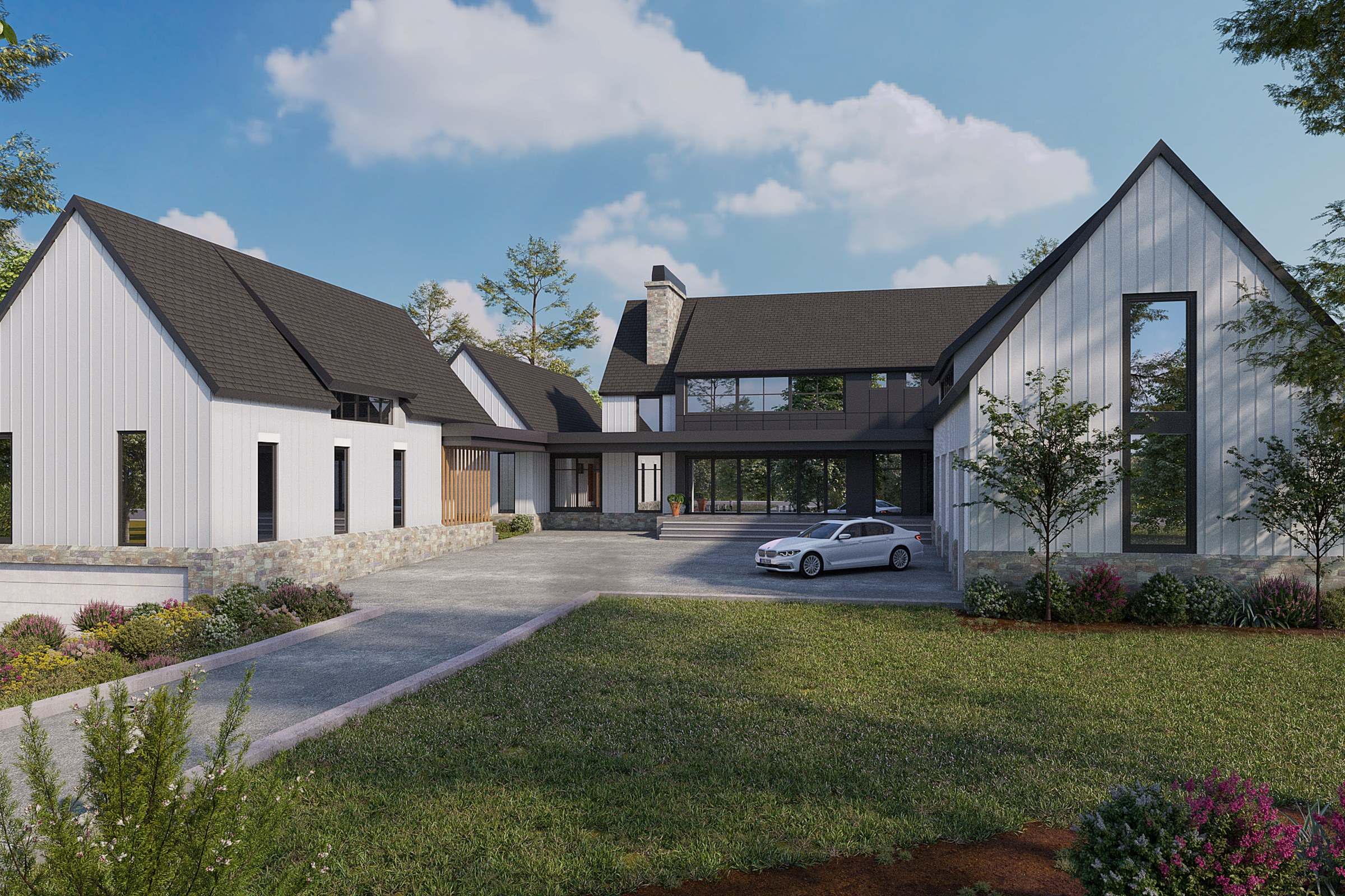 Modern Farmhouse Poolside