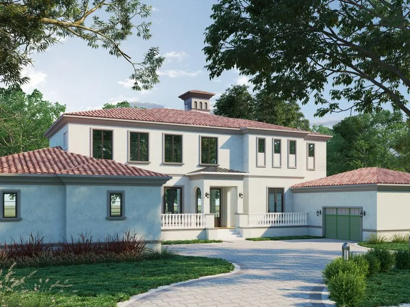 Neo Italianate Estate — residential 3D rendering