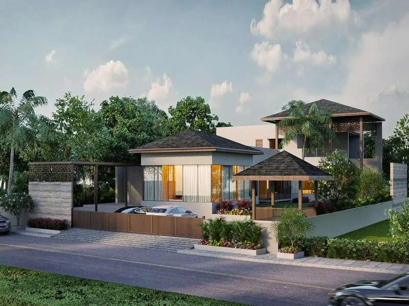 Nitin Shaktibhai Raysan Villa — residential 3D rendering