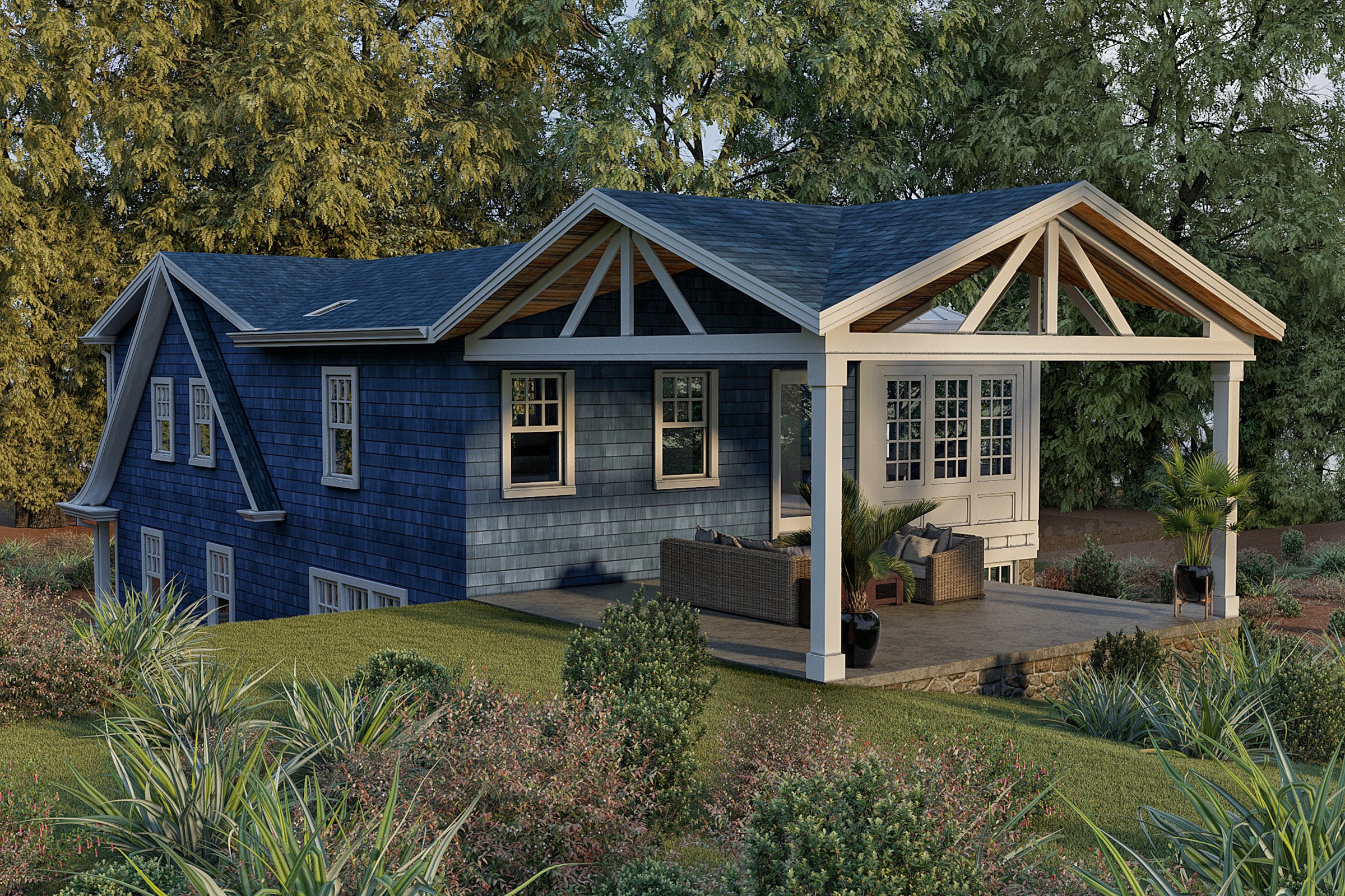 Project 30 Blue Craftsman Bungalow