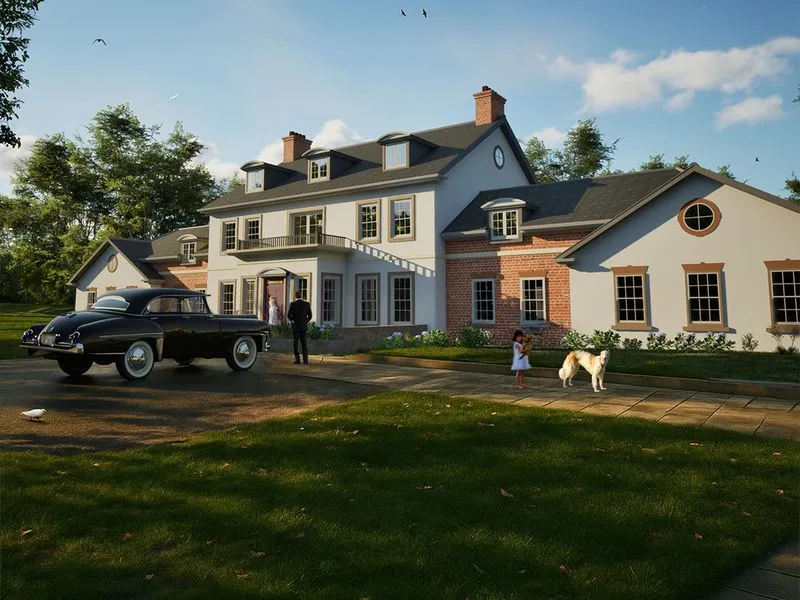 Project 43 Colonial Estate — residential 3D rendering