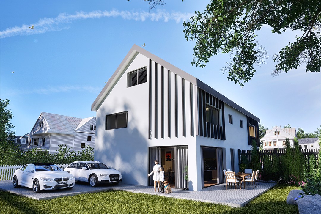 Project 67 Modern White Gable