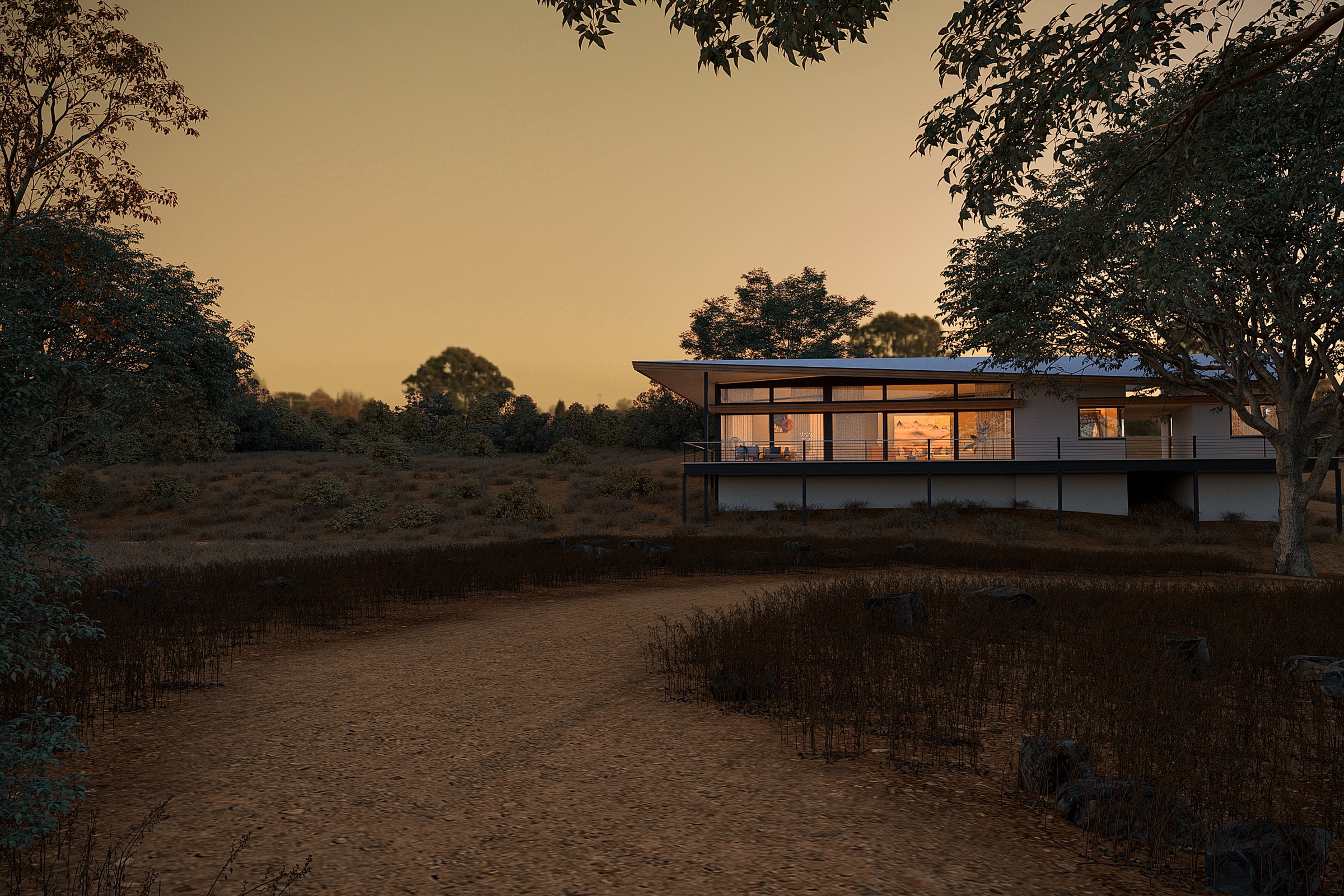 Project 68 Minimalist Glass Pavilion