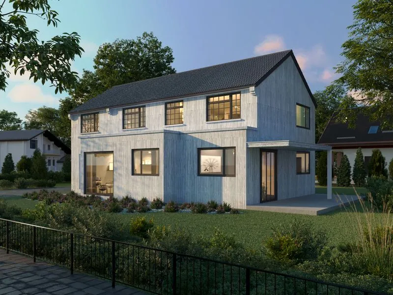 Project 70 Modern Wood Clad Home — residential 3D rendering