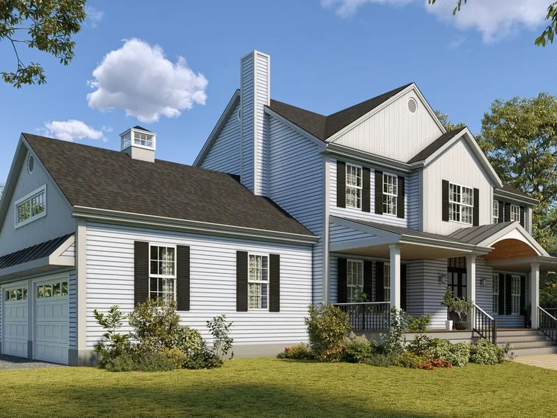 Project 75 Colonial Clapboard Home — residential 3D rendering