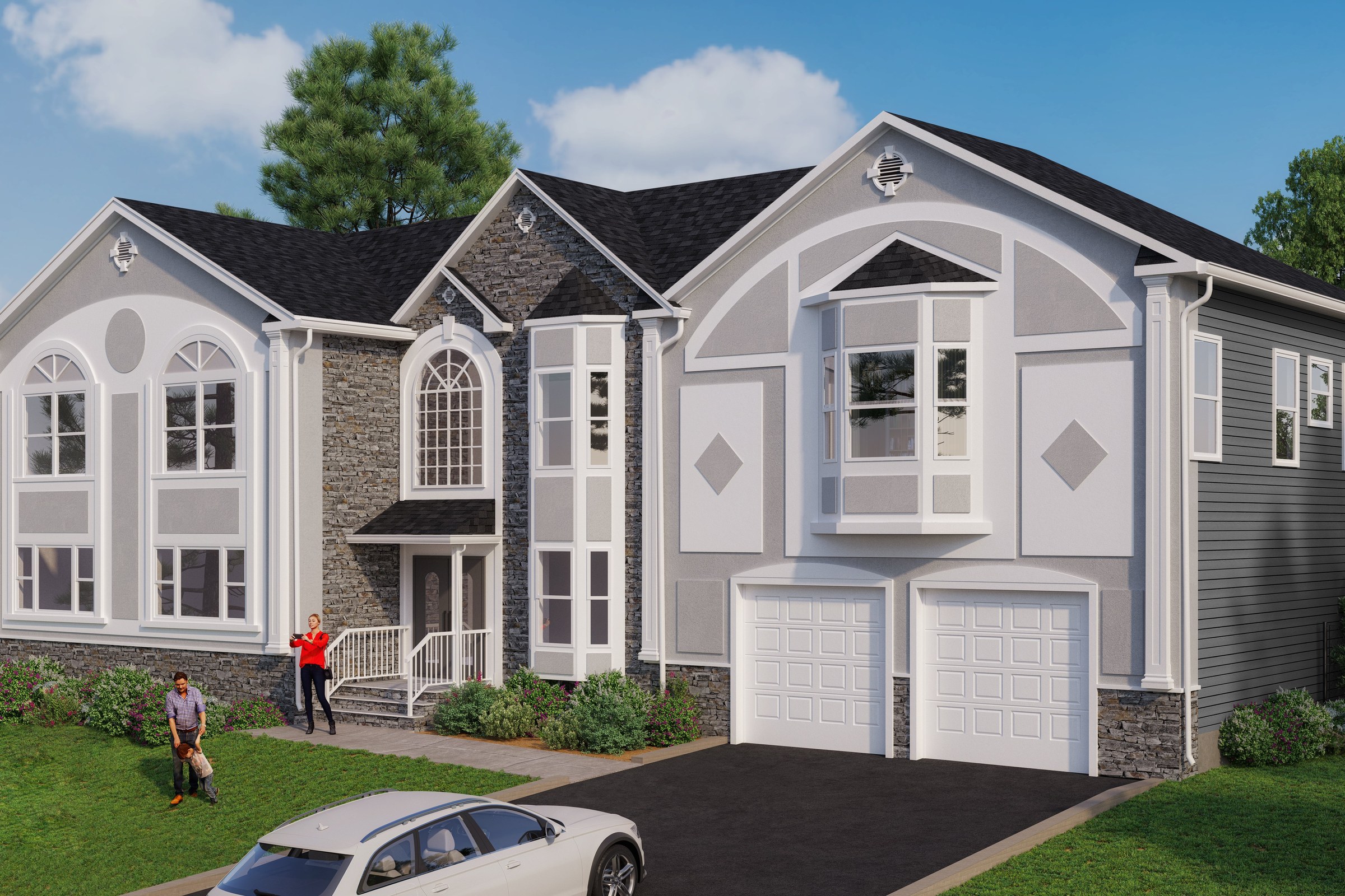 Project 97 Stone Accent Traditional