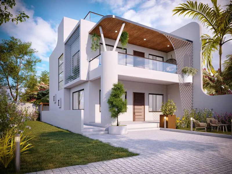 Shantikunj Villa — residential 3D rendering