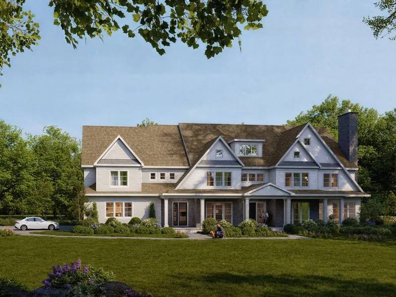 Shingle Style Mansion 108 — residential 3D rendering