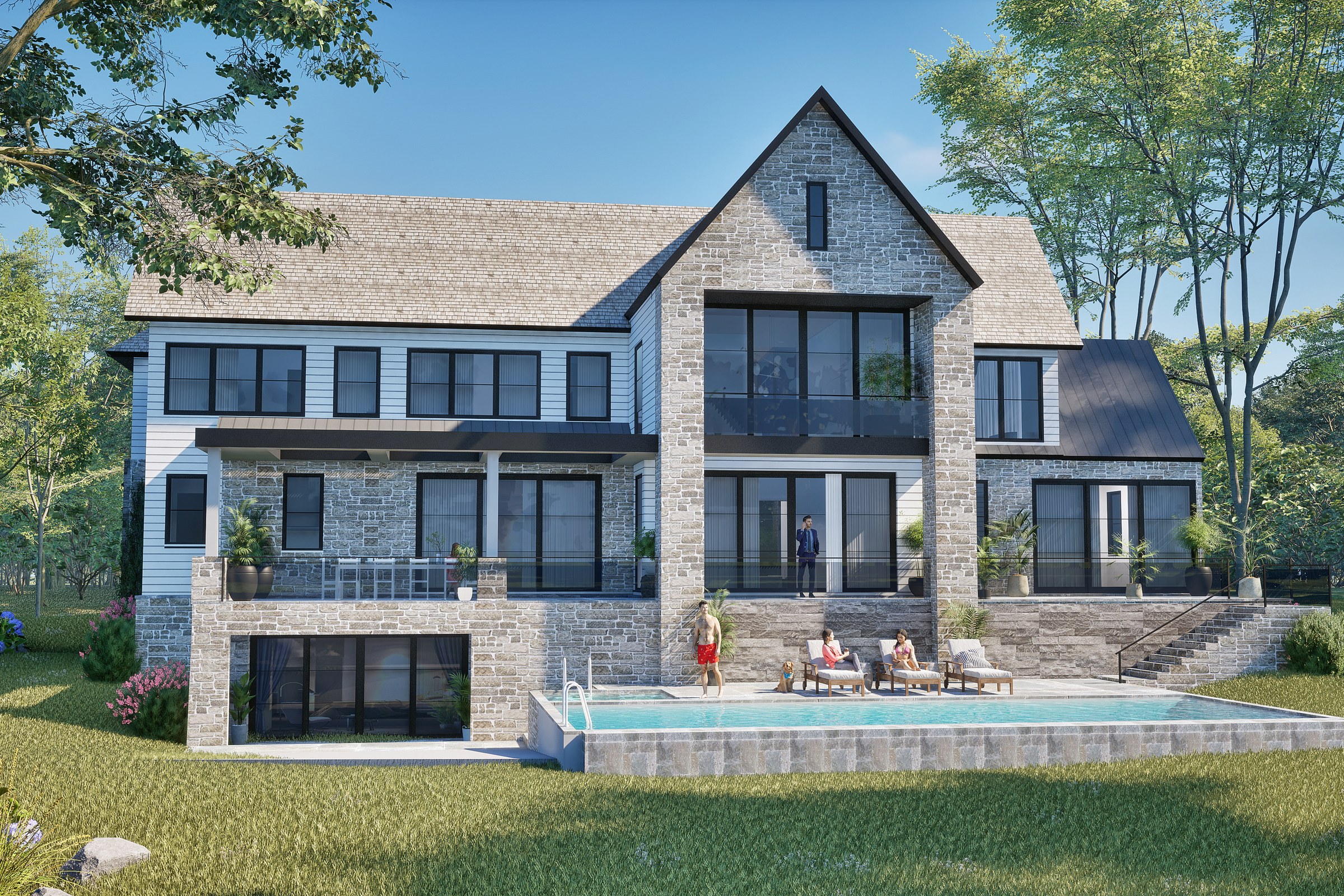 Stone Estate Poolside