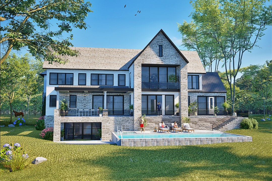 Stone Mansion Poolside 18